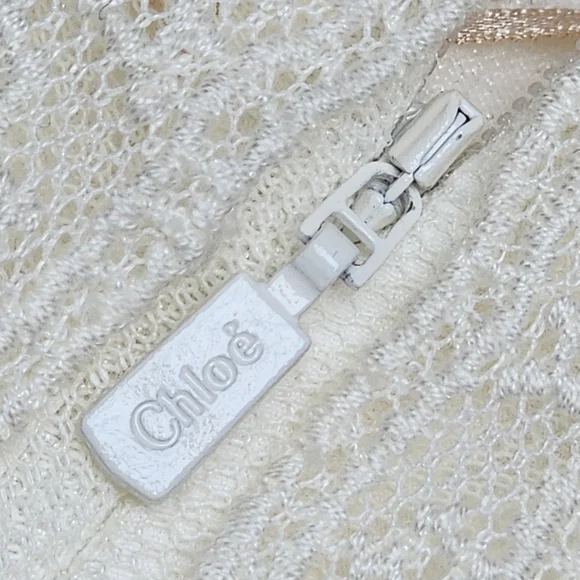 Chloé White Linen Blend Butterfly Lace Mini Skirt - Picture 11 of 17